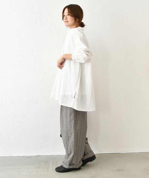 No18｜前ギャザー後ろ変形ヨークチュニック [[H24044]][C]