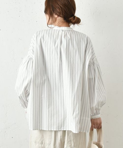 hagumu｜スタンドカラーシャツ [[hag-130]][C]