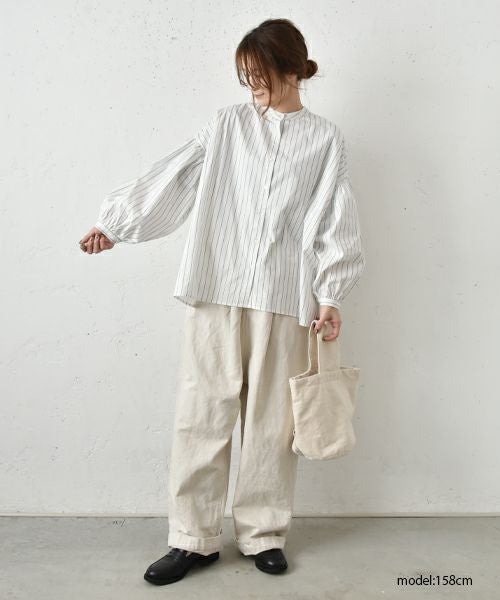 hagumu｜スタンドカラーシャツ [[hag-130]][C]