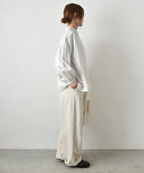 hagumu｜スタンドカラーシャツ [[hag-130]][C]