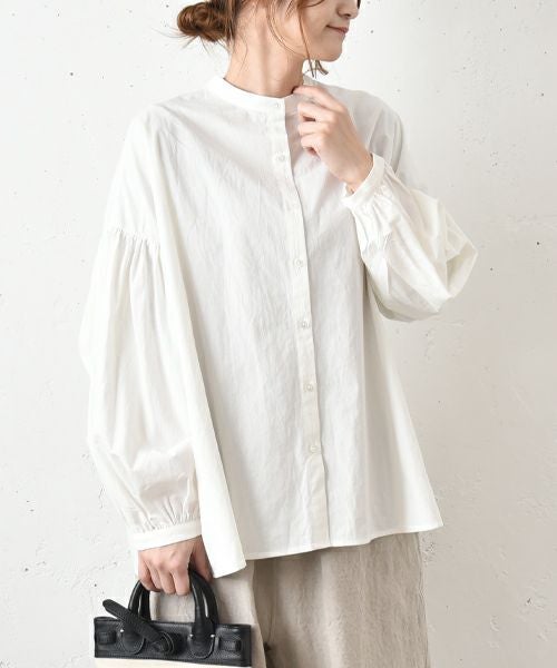 hagumu｜スタンドカラーシャツ [[hag-130]][C]
