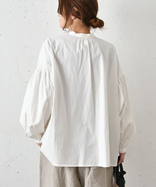 hagumu｜スタンドカラーシャツ [[hag-130]][C]