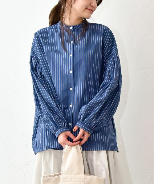 hagumu｜スタンドカラーシャツ [[hag-130]][C]