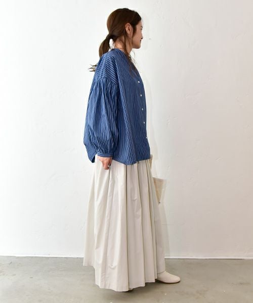 hagumu｜スタンドカラーシャツ [[hag-130]][C]