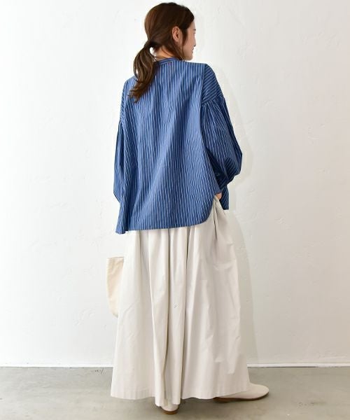 hagumu｜スタンドカラーシャツ [[hag-130]][C]