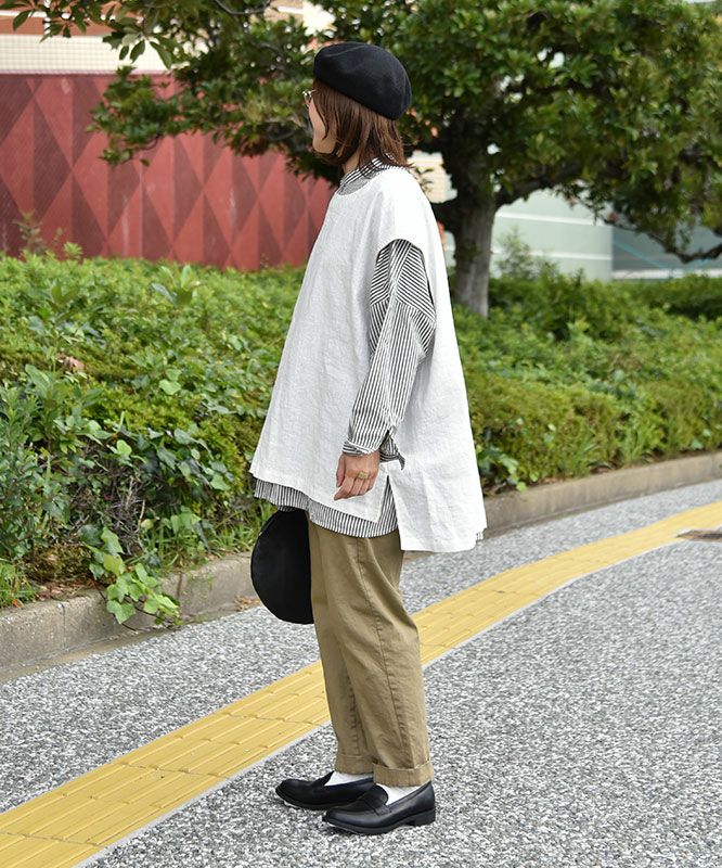 hagumu｜クルーネックロングベスト [[hag-128]][C]