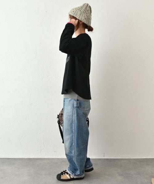 and quarter｜ラグラン10部袖ロゴロンT [[131286F]][C]