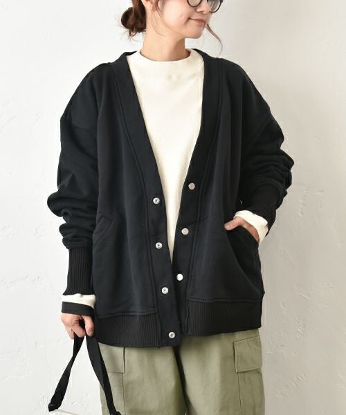 Our.｜Vネックスウェットカーティガン [[131304H]][C]