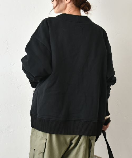 Our.｜Vネックスウェットカーティガン [[131304H]][C]