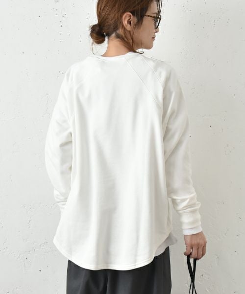 her.｜ミニ裏毛ラグランスウェットカットソー [[131301H]][C]