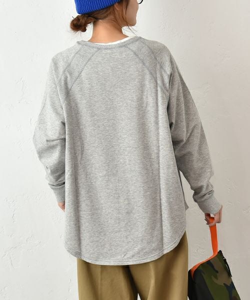 her.｜ミニ裏毛ラグランスウェットカットソー [[131301H]][C]