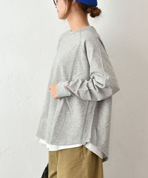 her.｜ミニ裏毛ラグランスウェットカットソー [[131301H]][C]