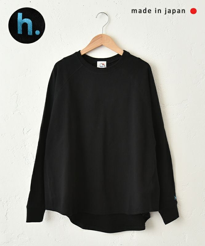 her.｜ミニ裏毛ラグランスウェットカットソー [[131301H]][C]