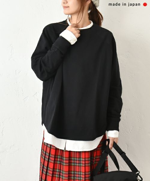 her.｜ミニ裏毛ラグランスウェットカットソー [[131301H]][C]