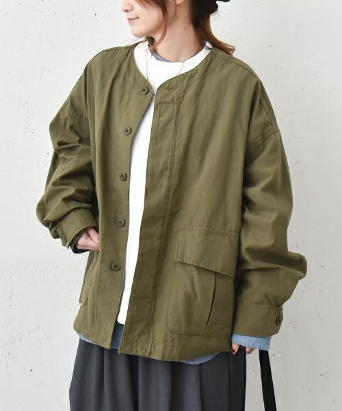 RNA｜ノーカラーミリタリージャケット [[J2138]][C]