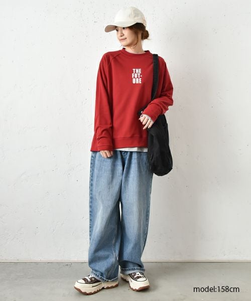 and quarter｜ミニ裏毛ロゴクルースウェット [[131300F]][C]