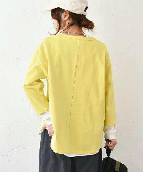 her.｜7分袖刺繍カットソー [[CE3CT230701B]][C]