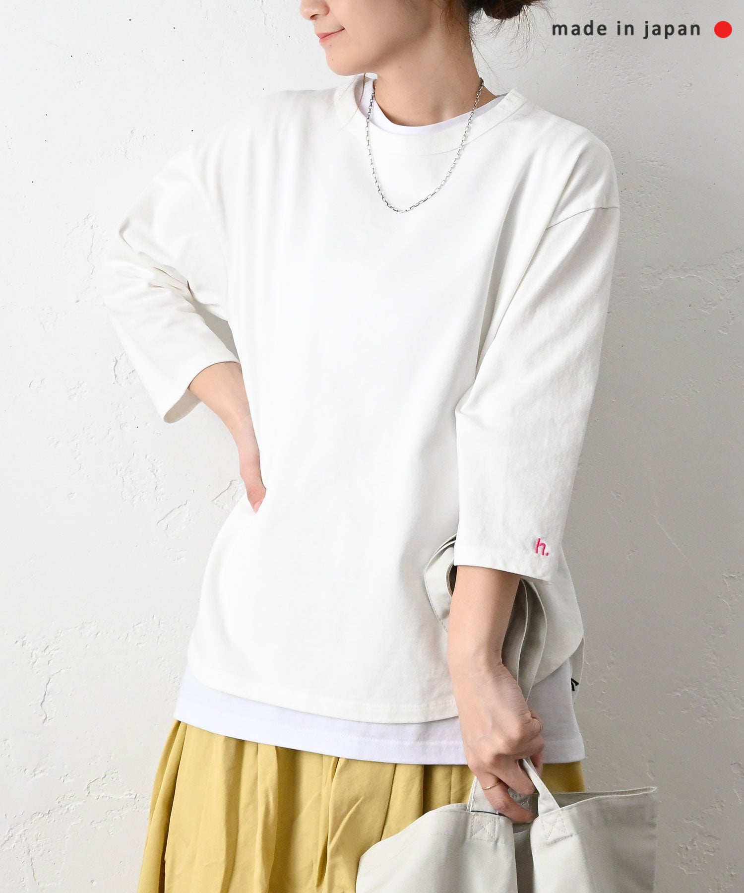 her.｜7分袖刺繍カットソー [[CE3CT230701B]][C] | ma28 ONLINE STORE
