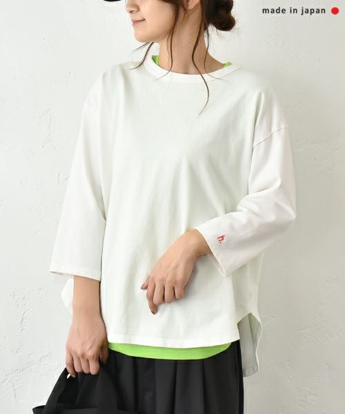 her.｜7分袖刺繍カットソー [[CE3CT230701B]][C]