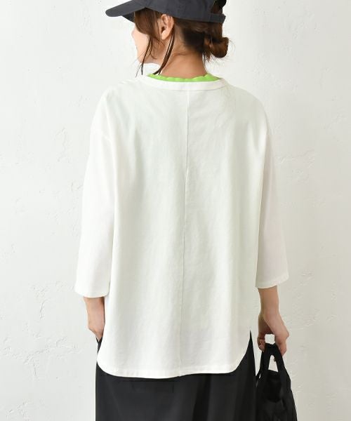 her.｜7分袖刺繍カットソー [[CE3CT230701B]][C]