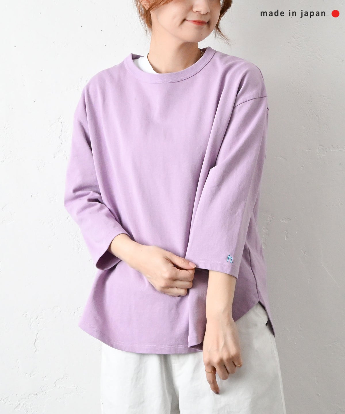 her.｜7分袖刺繍カットソー [[CE3CT230701B]][C]