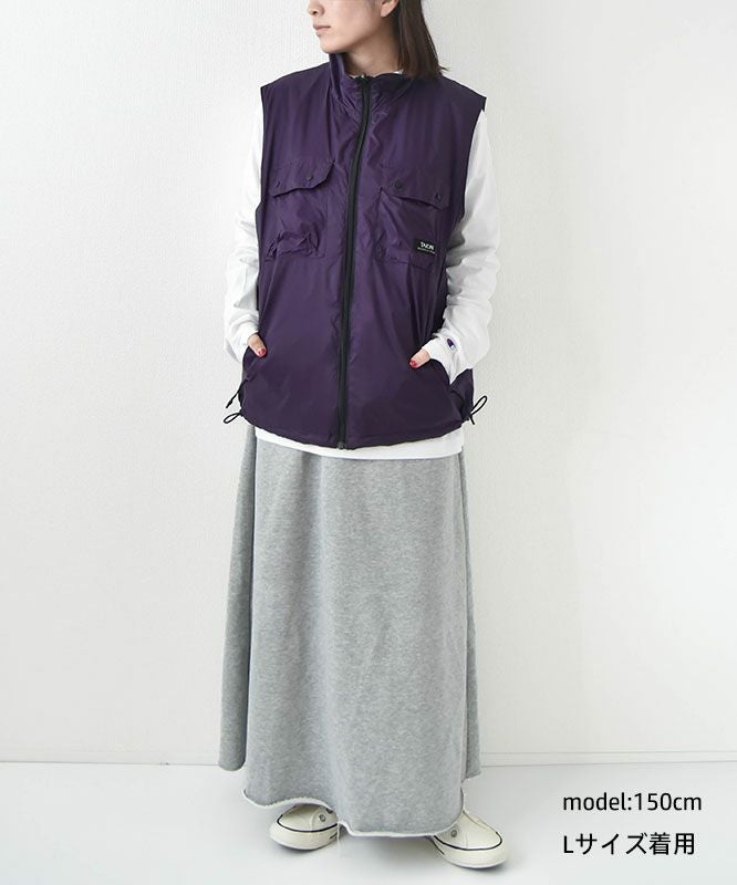 TAION｜NON DOWN MOUNTAIN REVERSIBLE W-JIP VEST [[TAION-R002WZNDMT]][D]