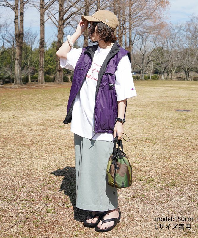 TAION｜NON DOWN MOUNTAIN REVERSIBLE W-JIP VEST [[TAION-R002WZNDMT]][D]