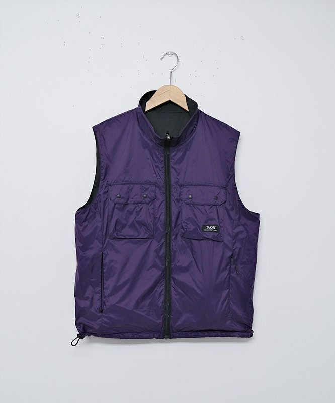 TAION｜NON DOWN MOUNTAIN REVERSIBLE W-JIP VEST [[TAION-R002WZNDMT]][D]