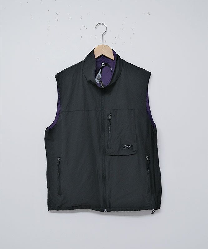 TAION｜NON DOWN MOUNTAIN REVERSIBLE W-JIP VEST [[TAION-R002WZNDMT]][D]