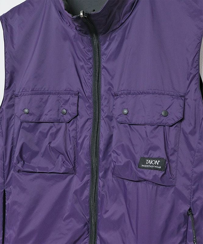 TAION｜NON DOWN MOUNTAIN REVERSIBLE W-JIP VEST [[TAION-R002WZNDMT]][D]