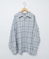Barns｜Indigo Cotton Faded Check Shirt 長袖チェックシャツ[[BR-25139]][D]