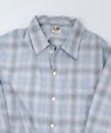 Barns｜Indigo Cotton Faded Check Shirt 長袖チェックシャツ[[BR-25139]][D]