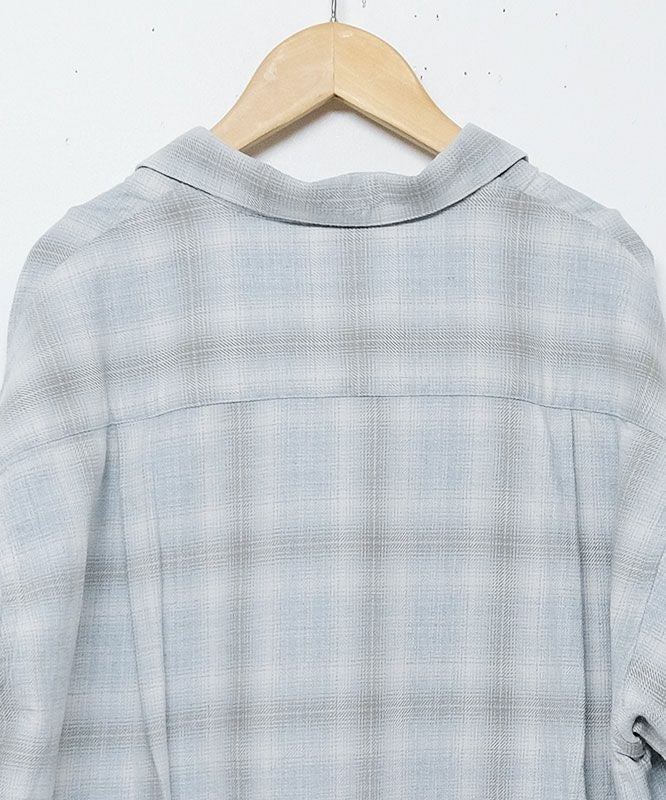 Barns｜Indigo Cotton Faded Check Shirt 長袖チェックシャツ[[BR-25139]][D]