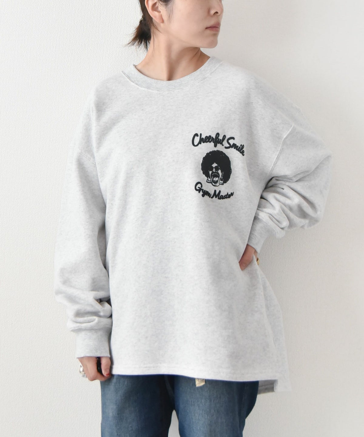 ジムマスター｜10.3oz Cheerful Smile スウェットビッグTee [[G421704-25]][D]