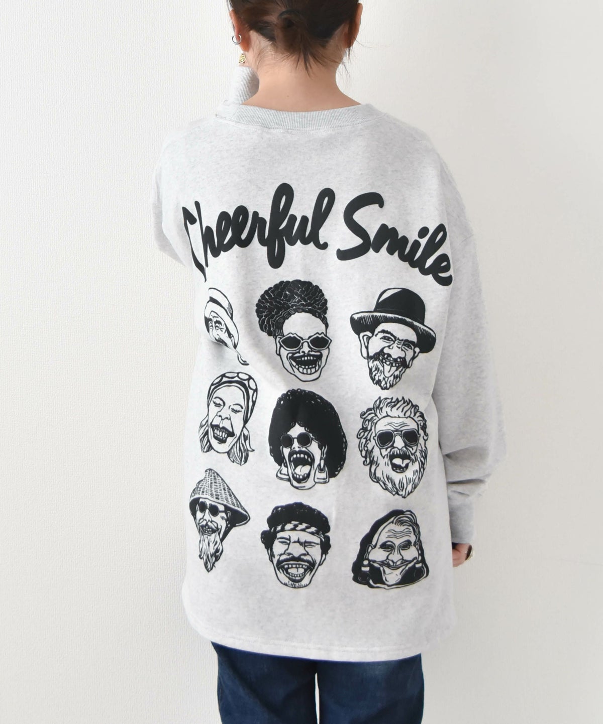 ジムマスター｜10.3oz Cheerful Smile スウェットビッグTee [[G421704-25]][D]