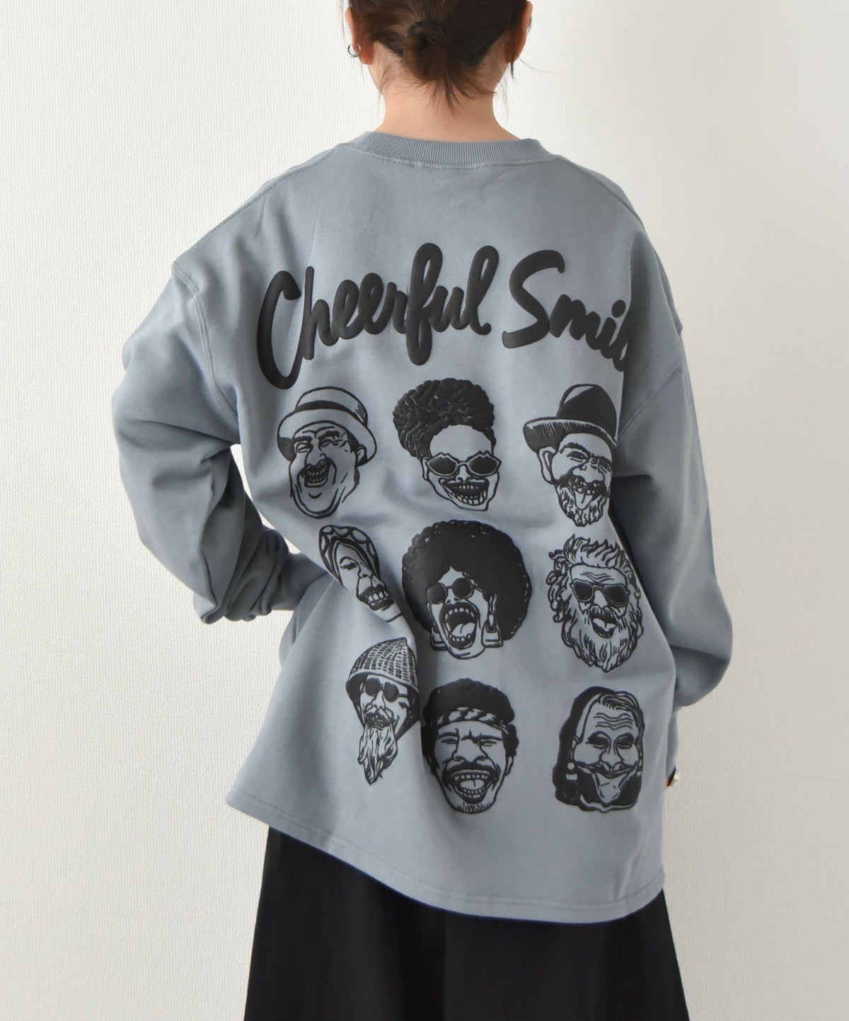 ジムマスター｜10.3oz Cheerful Smile スウェットビッグTee [[G421704-25]][D]