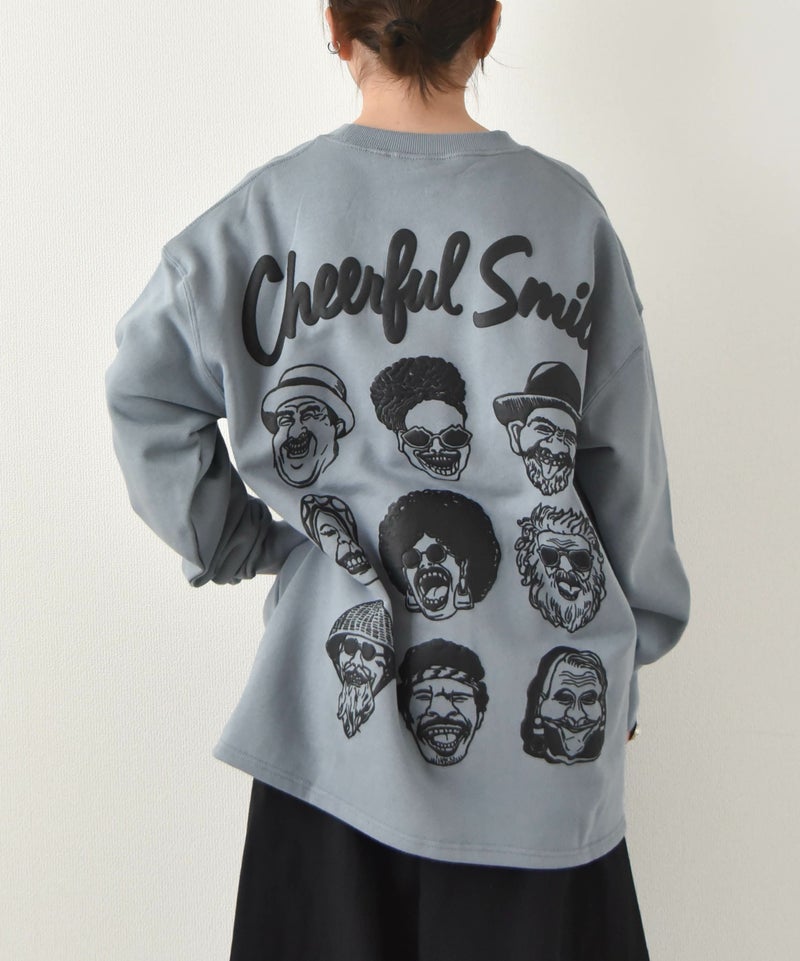 ジムマスター｜10.3oz Cheerful Smile スウェットビッグTee [[G421704-25]][D]