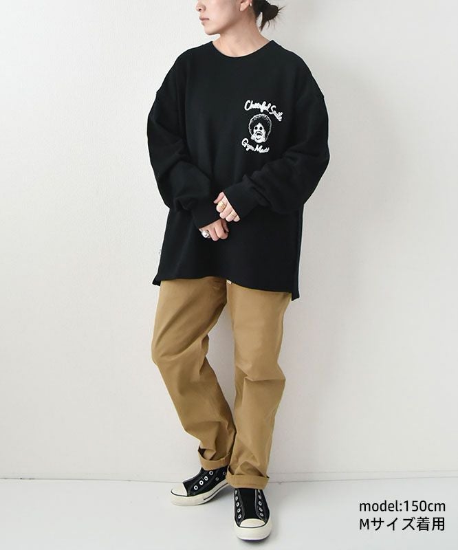 ジムマスター｜10.3oz Cheerful Smile スウェットビッグTee [[G421704-25]][D]