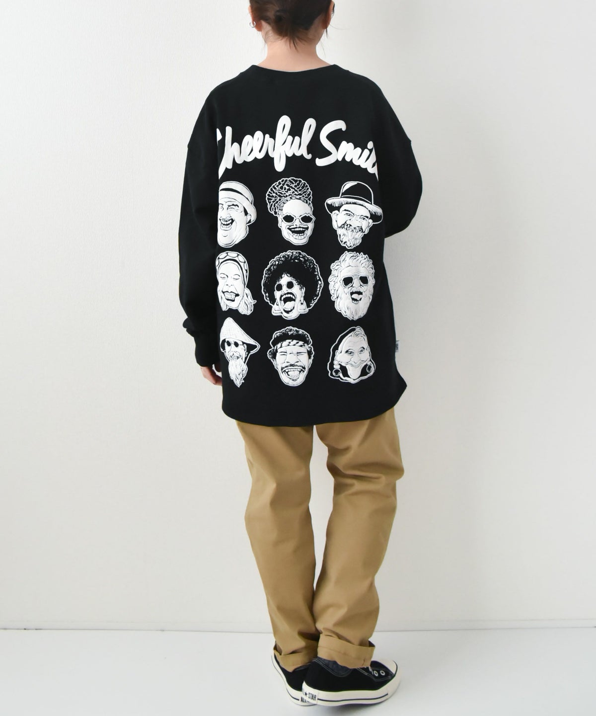 ジムマスター｜10.3oz Cheerful Smile スウェットビッグTee [[G421704-25]][D]