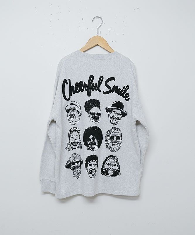 ジムマスター｜10.3oz Cheerful Smile スウェットビッグTee [[G421704-25]][D]
