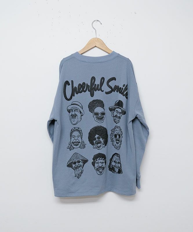ジムマスター｜10.3oz Cheerful Smile スウェットビッグTee [[G421704-25]][D]