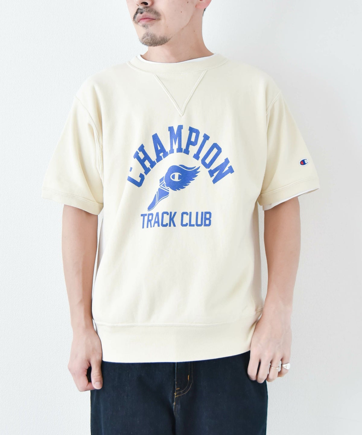  Champion｜リバースウィーブ ショートスリーブスウェットシャツ [[C3-B014]][D]