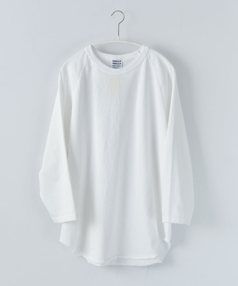 WALLA WALLA SPORT｜7分丈ベースボールTEE [[3/4 BASEBALL TEE SOLID-25SS]][D]