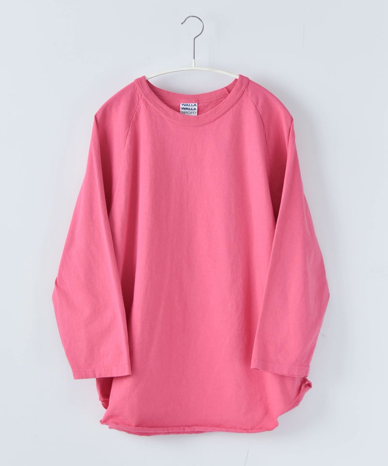 WALLA WALLA SPORT｜7分丈ベースボールTEE [[3/4 BASEBALL TEE SOLID-25SS]][D]