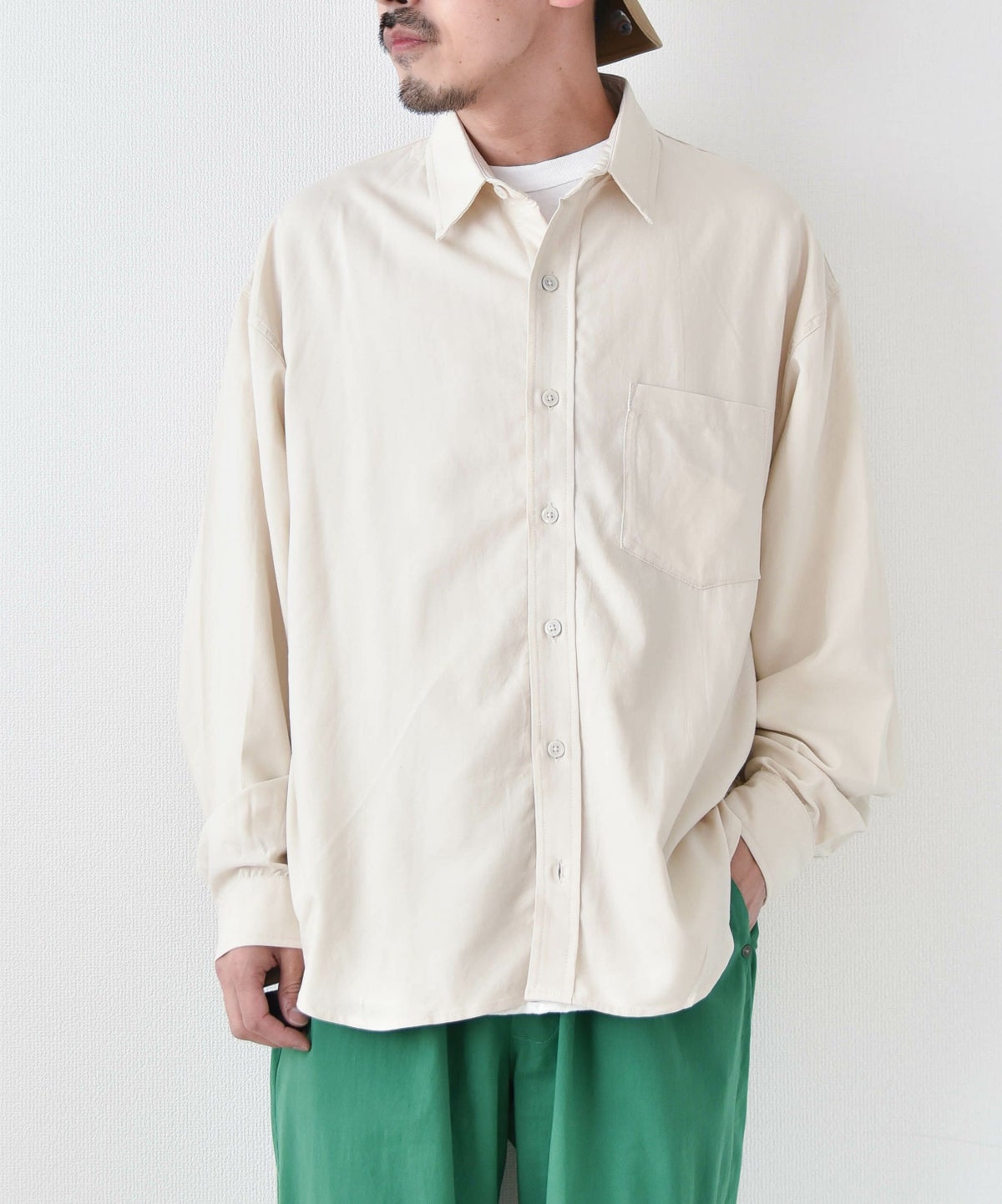 day standard｜麻レーヨン　長袖シャツ [[241911]][D]