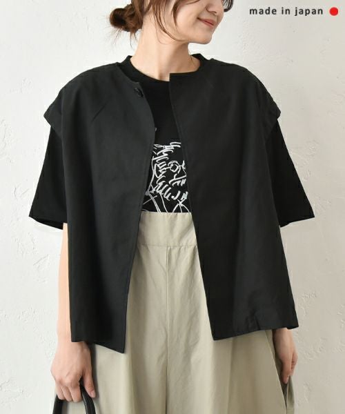 prit｜コットンリネンライトバックサテン2wayベスト [[P81501]][C]