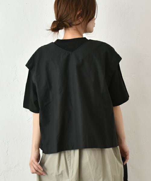 prit｜コットンリネンライトバックサテン2wayベスト [[P81501]][C]