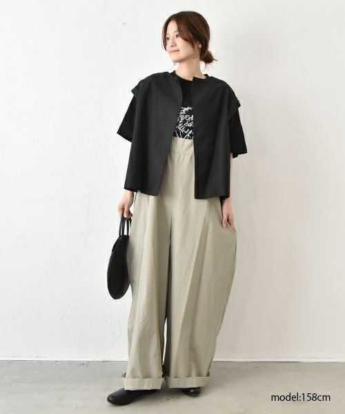 prit｜コットンリネンライトバックサテン2wayベスト [[P81501]][C]