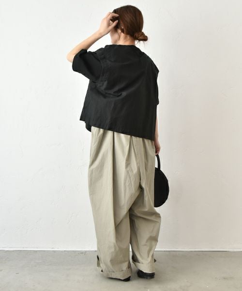 prit｜コットンリネンライトバックサテン2wayベスト [[P81501]][C]