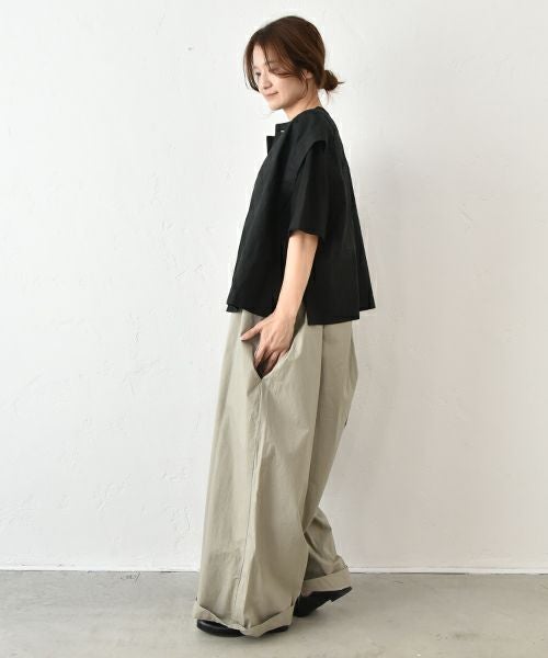 prit｜コットンリネンライトバックサテン2wayベスト [[P81501]][C]